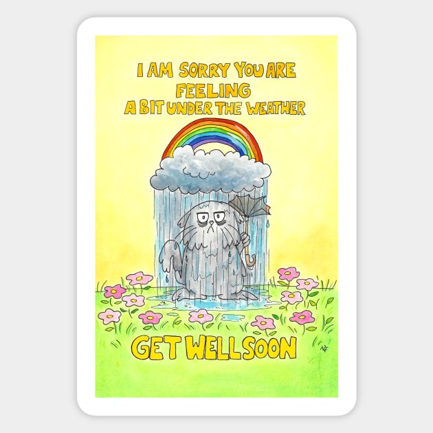 Under the weather - Get well soon! Sticker by nicolejanes